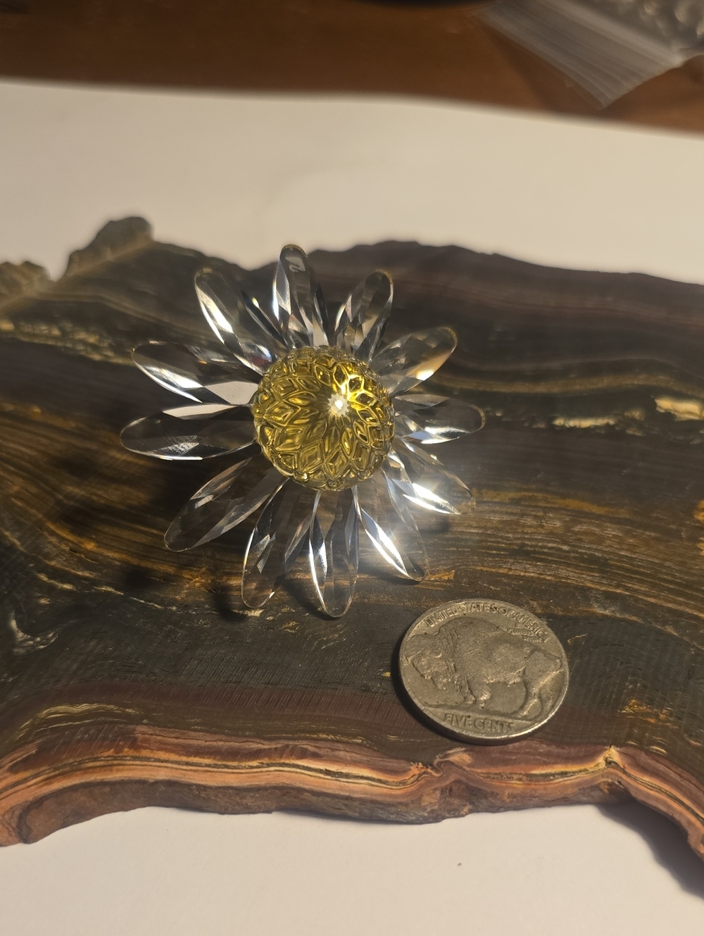Swarovski Crystal Yellow Marguerite Dasiey 1999
